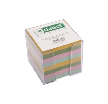 Kostka nieklejona 85 x 85 x 80mm D.RECT wielokolorowy w pojemniku [9460]