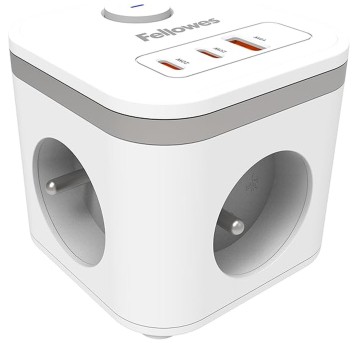 Kostka zasilająca 3 x 230V / 1 x USB-A / 2 x USB-C FELLOWES Power Cube kol. biały [100137170]
