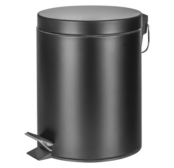 Kosz na śmieci 12L DONAU HOME metal kol. czarny ze stopką wolnoopadajacy [45911211-05]