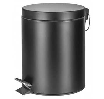 Kosz na śmieci 20L DONAU HOME metal kol. czarny ze stopką wolnoopadajacy [45912011-05]