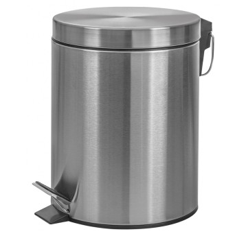 Kosz na śmieci 20L DONAU HOME metal kol. srebrny mat ze stopką wolnoopadajacy [45912011-19]