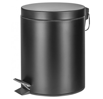Kosz na śmieci 30L DONAU HOME metal kol. czarny ze stopką wolnoopadajacy [45913011-05]