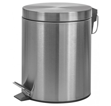 Kosz na śmieci 30L DONAU HOME metal kol. srebrny mat ze stopką wolnoopadajacy [45913011-19]