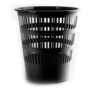 Kosz na śmieci ażurowy 12L DONAU plastik kol. czarny [D307-1]