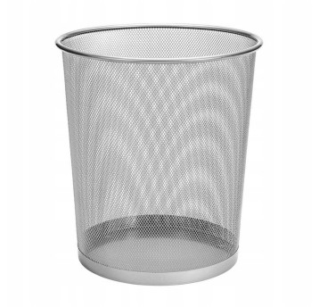 Kosz na śmieci siatka 12L D.RECT metal kol. srebrny [110482]