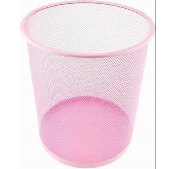 Kosz na śmieci siatka 12L LEVIATAN metal kol. pudrowy róż [110860]