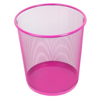 Kosz na śmieci siatka 12L LEVIATAN metal kol. różowy [009993]