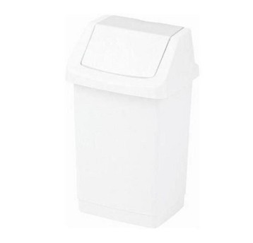 Kosz na śmieci uchylny 15L CURVER Click-It plastik kol. biały [173215]