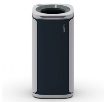 Kosz na śmieci uchylny 60L KOBRA WASTEE metal kol. czarno-szary łączone na magnes, segregacja zmieszane [608686]