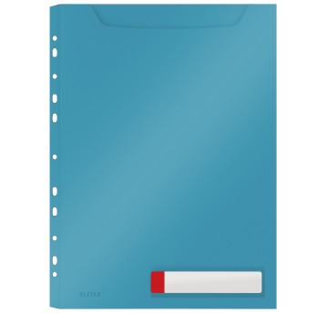 Koszulki na dokumenty A4 3 szt. LEITZ 200mic poszerzane, niebieskie [46680061]