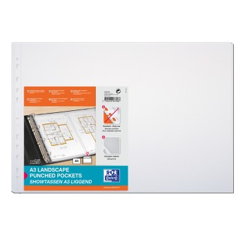 Koszulki na dokumenty groszkowe A3 25 szt. ELBA 120mic poziome [400005481]