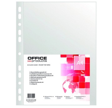 Koszulki na dokumenty groszkowe A4 100 szt. OFFICE PRODUCTS 45mic [21141315-90]