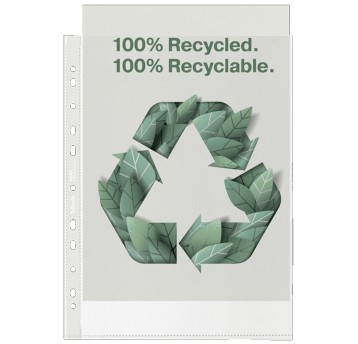 Koszulki na dokumenty groszkowe A4 50 szt. ESSELTE 100mic Recycle Premium [627501]