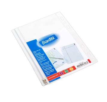 Koszulki na dokumenty groszkowe A5 10 szt. BANTEX 140mic na suwak [100550060]