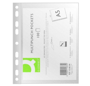 Koszulki na dokumenty groszkowe A5 100 szt. Q-CONNECT 50mic [KF15634]