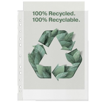Koszulki na dokumenty groszkowe maxi A4 50 szt. ESSELTE 100mic Recycle Premium [627504]