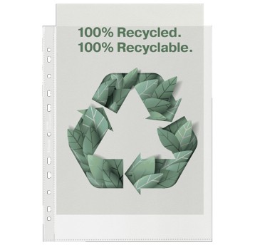 Koszulki na dokumenty groszkowe maxi A4 50 szt. ESSELTE 70mic Recycle Premium [627494]