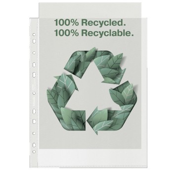 Koszulki na dokumenty groszkowe maxi A4 50 szt. ESSELTE 70mic Recycle Premium [627502]