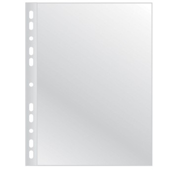 Koszulki na dokumenty krystaliczne A4 50 szt. Q-CONNECT 90mic poszerzane [KF11187]