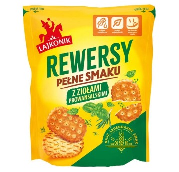 Krakersy zioła prowansalskie LAJKONIK Rewersy 100g