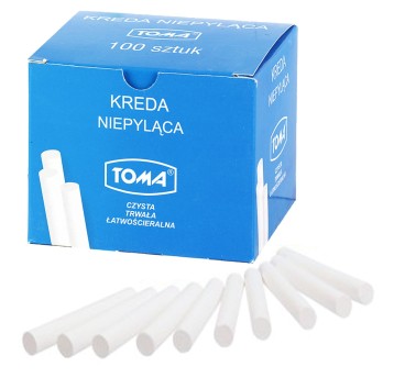 Kreda szkolna TOMA kol. biały okrągła 100 lasek [80200]