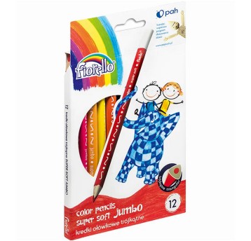Kredki ołówkowe FIORELLO SUPER SOFT JUMBO kpl. 12 kol. [170-2218]
