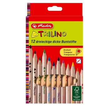 Kredki ołówkowe HERLITZ TRILINO kpl. 12 kol. [300000630]