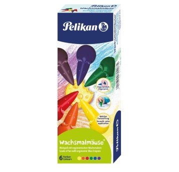 Kredki świecowe PELIKAN kpl. 6 kol. [804073]