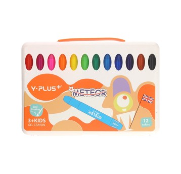 Kredki świecowe Y-PLUS METEOR kpl. 12 kol. plastikowe pudełko [164685]