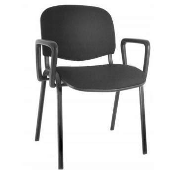 Krzesło konferencyjne NOWY STYL ISO ARM BLACK skaj kol. czarny z podłokietnikami [4L-BL ARM V14 GB]