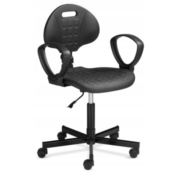 Krzesło specjalistyczne NOWY STYL NARGO tworzywo sztuczne kol. czarny ring base, stopki [RB-BL TS06 RTS PST01-OW GB]