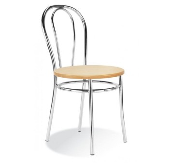 Krzesło stacjonarne NOWY STYL TULIPAN sklejka kol. brązowy SK40 Oak [4L-ALU WOOD18-SK40 GB]