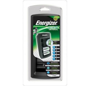 Ładowarka do akumulatorków 4xAA/AAA/C/D 2x9V ENERGIZER Uniwersal kol. czarny panel LCD, bez akumulatorów [EN-423716]