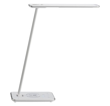 Lampka biurkowa UNILUX Jazz kol. biało-srebrny z indukcyjną ładowarką [400093836]