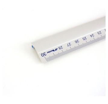 Linijka LENIAR kol. srebrny 30cm aluminium [30312]