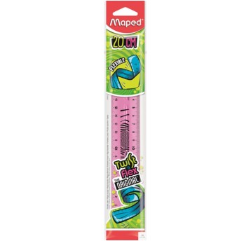 Linijka MAPED mix kolorów 20cm plastik niełamliwa [279210]