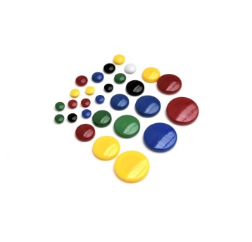 Magnesy do tablic magnetycznych plastikowe Ø30mm ARGO SUNRIVER mix kolorów 5 szt. [SRH-30]