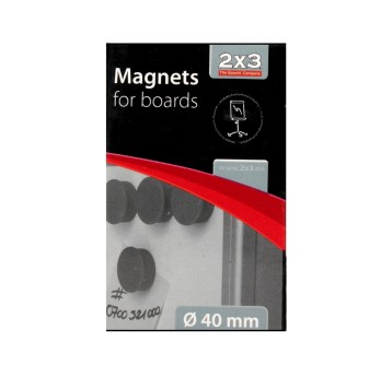 Magnesy do tablic magnetycznych plastikowe Ø40mm 2x3 mix kolorów 10 szt. [AM140]