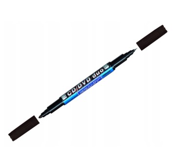 Marker do CD/DVD permanentny GRANIT M830 dwustronny końcówka okrągła 0,7mm / 1,5-2,5mm kol. czarny