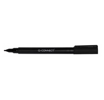 Marker do CD/DVD permanentny Q-CONNECT końcówka F 0,6mm kol. czarny [KF13321]