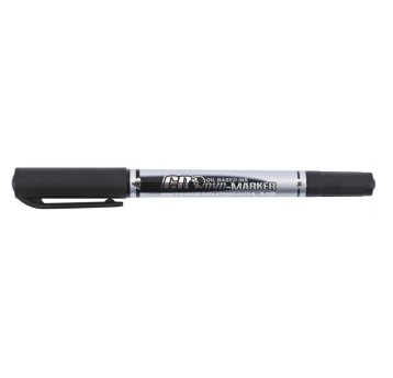 Marker do CD/DVD permanentny TAURUS MK3008 dwustronny końcówka S/M 0,4mm / 1mm kol. czarny