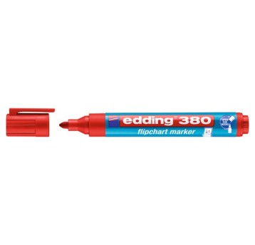 Marker do flipchartów EDDING E-380 końcówka okrągła 1,5-3mm kol. czerwony [ED-380002]