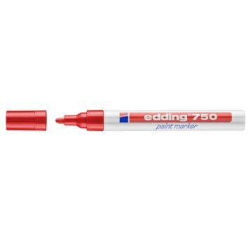 Marker olejowy EDDING E-750 końcówka okrągła 2-4mm kol. czerwony [4-7500002]