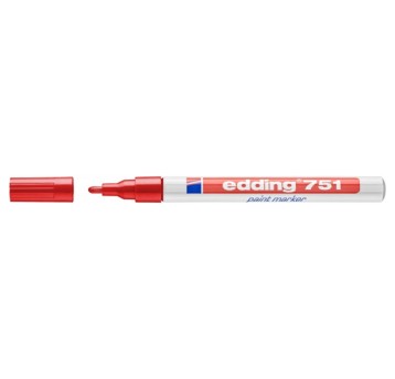 Marker olejowy EDDING E-751 końcówka okrągła 1-2mm kol. czerwony [ED-7519002]