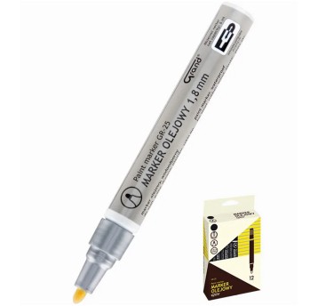 Marker olejowy GRAND GR-25 końcówka okrągła 1,8-2,8mm kol. srebrny [160-1966]