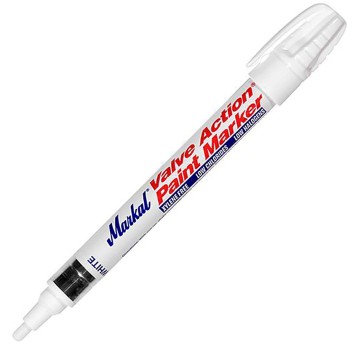 Marker olejowy MARKAL Valve Action końcówka okrągła 3mm kol. biały [96880]