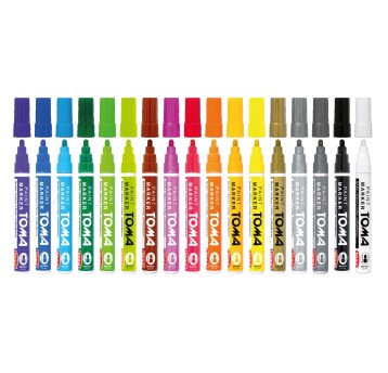 Marker olejowy TOMA TO-440 końcówka okrągła 2,5mm kol. pomarańczowy [TO-440 52]