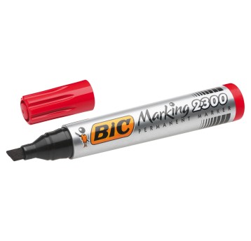 Marker permanentny BIC MARKING 2300 końcówka ścięta 3,7-5,5mm kol. czerwony [8209243]