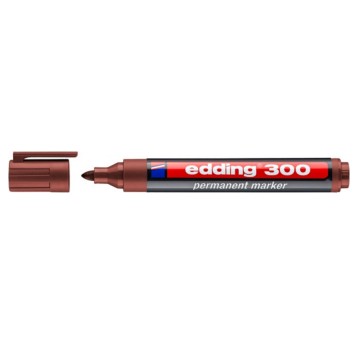 Marker permanentny EDDING E-300 końcówka okrągła 1,5mm kol. brązowy [4-300007]