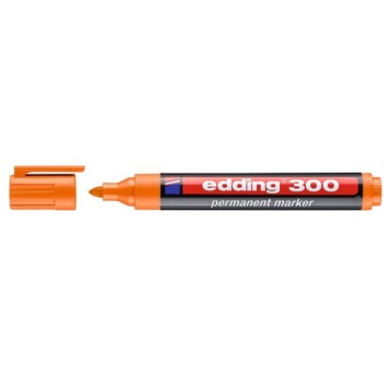 Marker permanentny EDDING E-300 końcówka okrągła 1,5mm kol. pomarańczowy [4-300006]